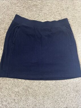 Talbots Women’s Navy Pull-On Skirt with pockets- Classic Casual